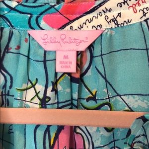 Lilly Pulitzer Tops - Lily Pulitzer x marks spot map silk top Lilly Pulitzer Tops - Lily Pulitzer x marks spot map silk top